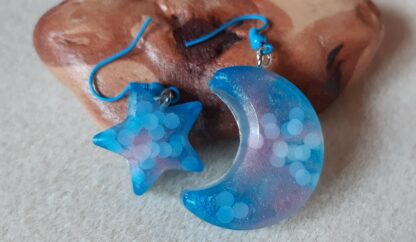 Moon and star earrings